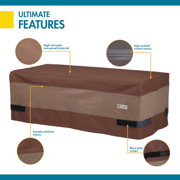 Ultimate Mocha Cappuccino 47-Inch Rectangular Patio Coffee Table Cover, image 3