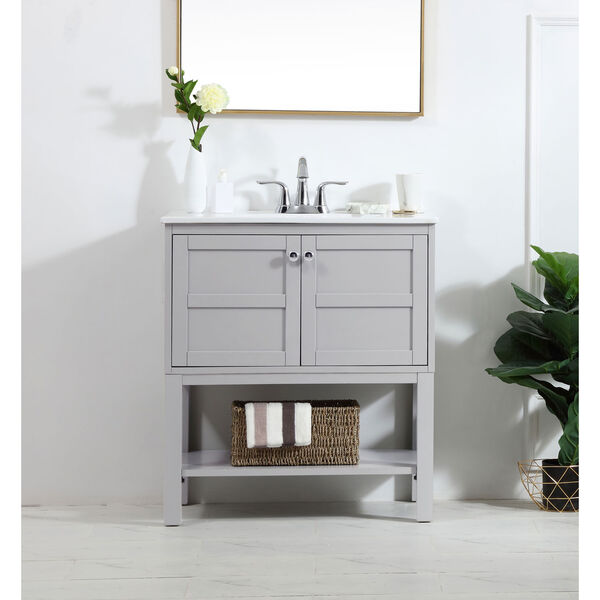 Mason Gray 30-Inch Vanity Sink Set, image 2