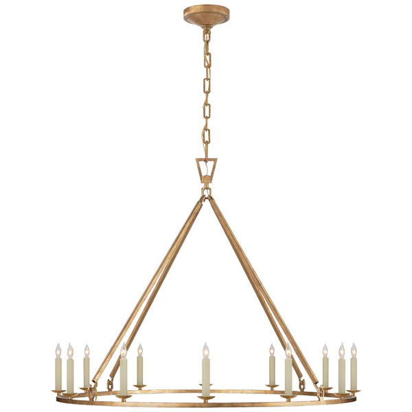 Darlana Extra Large Single Ring Chandelier in Gilded Iron by Chapman  and  Myers, image 1