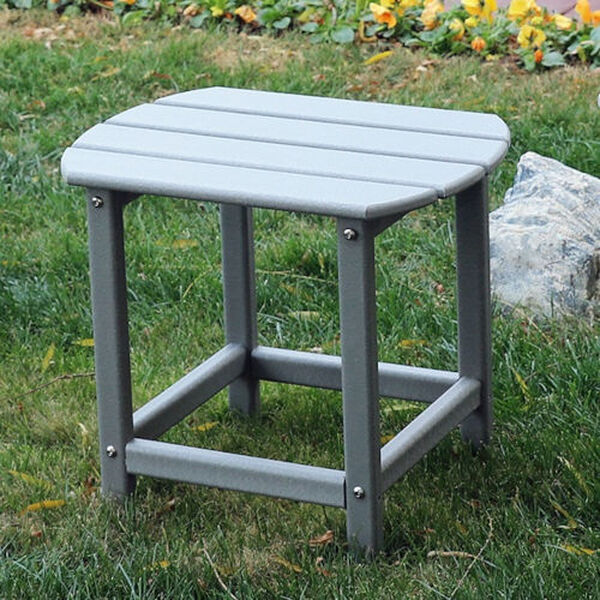 BellaGreen Gray Recycled Adirondack Table - (Open Box), image 2