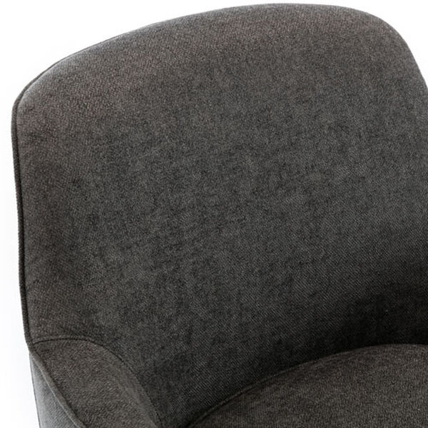 Reese Charcoal Wooden Base Swivel Chair, image 6
