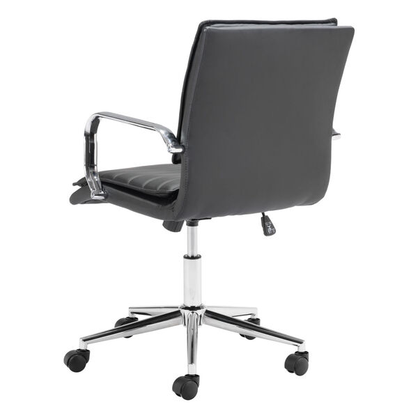Partner Black and Chrome Office Chair, image 5
