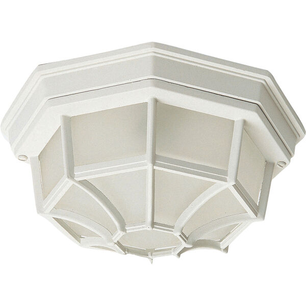 Crown Hill White Two-Light Outdoor Flushmount, image 1