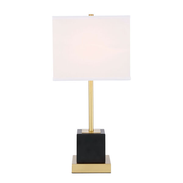 Lana Brushed Brass and Black 12-Inch One-Light Table Lamp, image 4