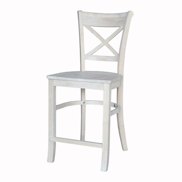 Unfinished 24-Inch Charlotte Counter Height Stool, image 1