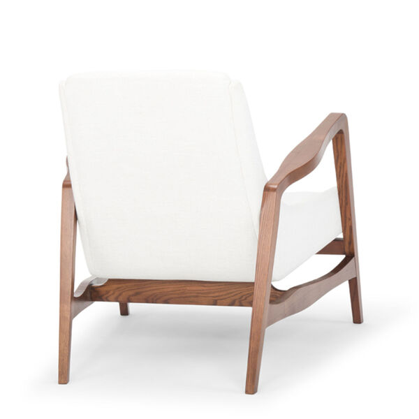 Enzo Flax and Walnut Occasional Chair, image 5