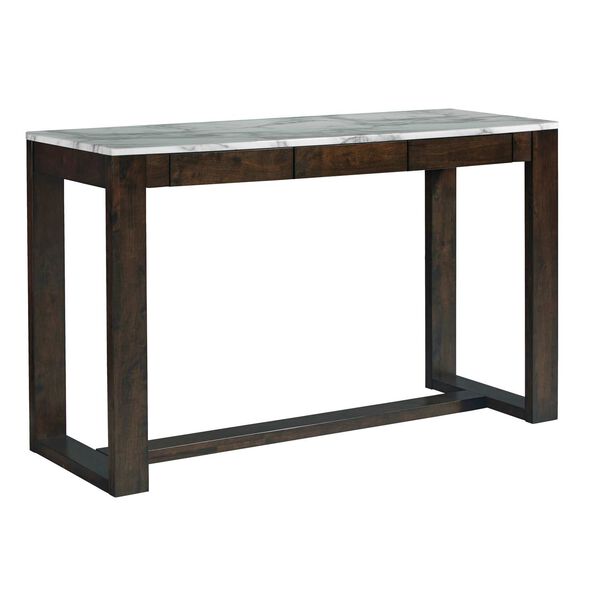 Stateside Java White Faux Marble Counter Table, image 1