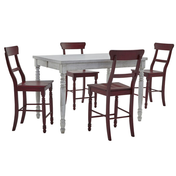 Savannah Court Antique White Counter Table - White (Chairs sold separately), image 4