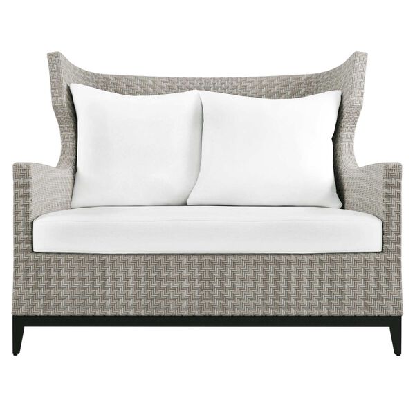 Captiva Pewter Gray and White Outdoor Chair, image 3