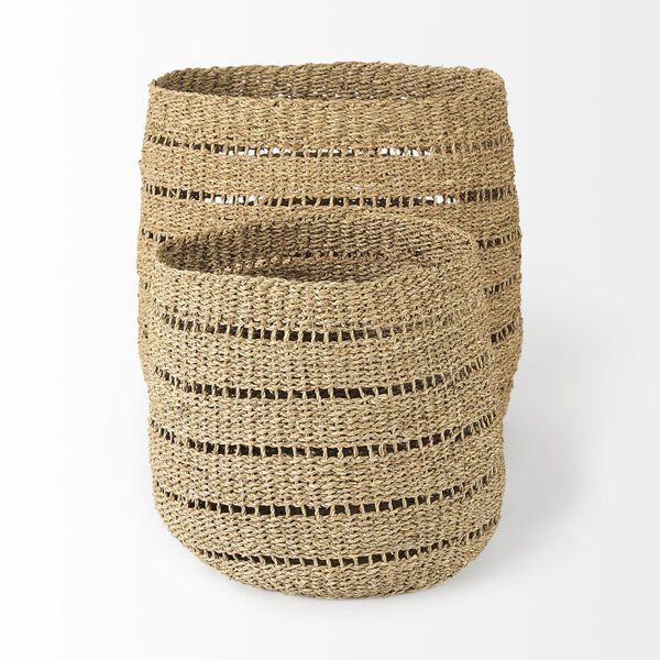 Hayes Medium Brown Round Basket, Set of 2, image 3