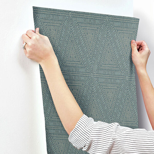 Norlander Blue Norse Tribal Wallpaper - SAMPLE SWATCH ONLY, image 3