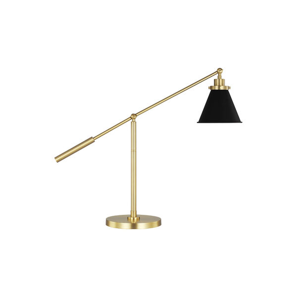 Wellfleet Midnight Black and Gold 30-Inch One-Light Desk Lamp, image 1