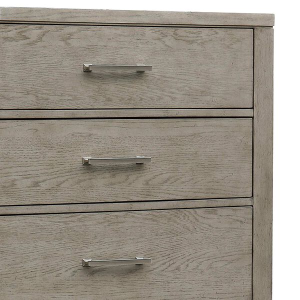 Essex Gray Wood Five-Drawer Chest, image 4