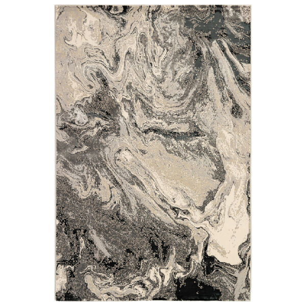 Liora Manne Taos Gray 8 Ft. 10 In. x 11 Ft. 9 In. Clouds Indoor Rug, image 2