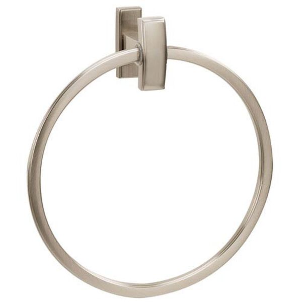 Arch Satin Nickel 7-Inch Towel Ring, image 1