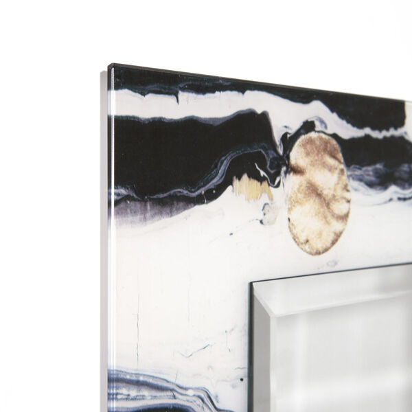 Ebony and Ivory Black 54 x 28-Inch Rectangular Beveled Wall Mirror, image 5