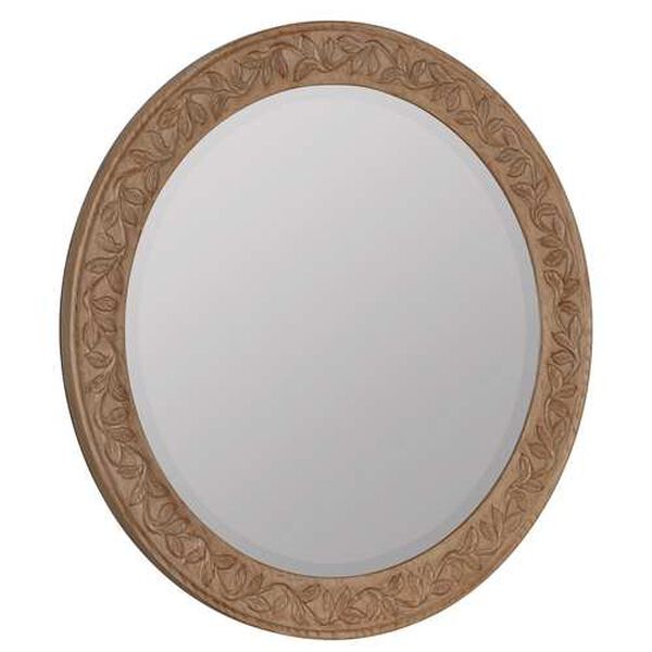 Analia Natural Carved Wooden Wall Mirror, image 3