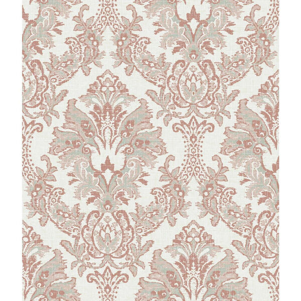Impressionist Tan and Gray Bold Brocade Wallpaper - SAMPLE SWATCH ONLY, image 1