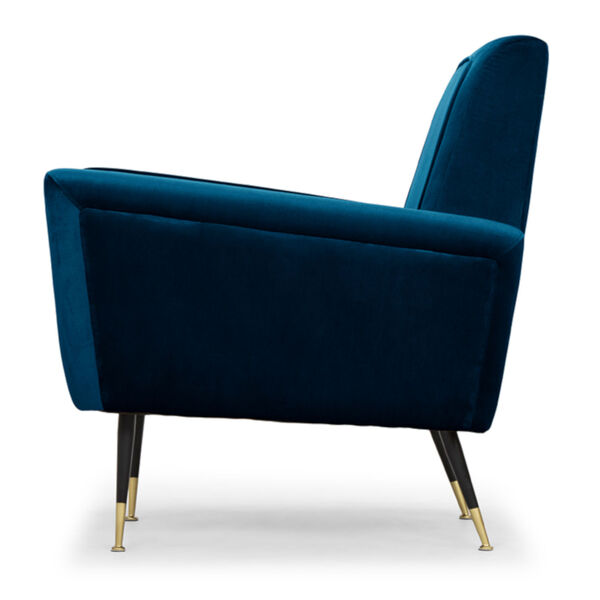 Victor Midnight Blue and Black Occasional Chair, image 3