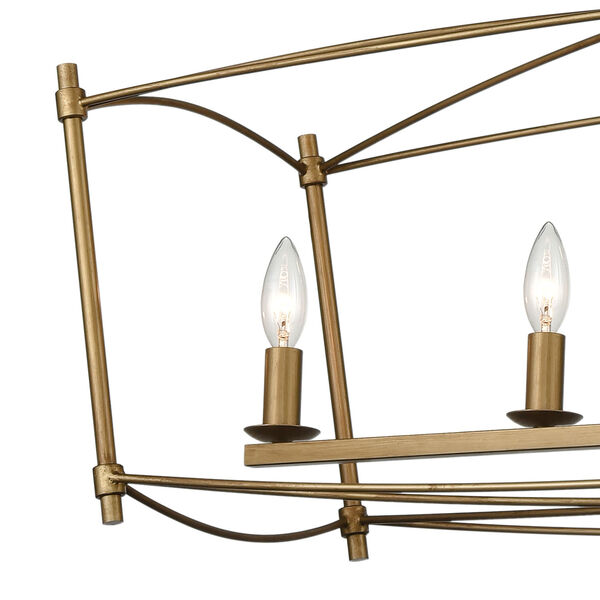 Trapan Aged Gold Five-Light Island Chandelier, image 4