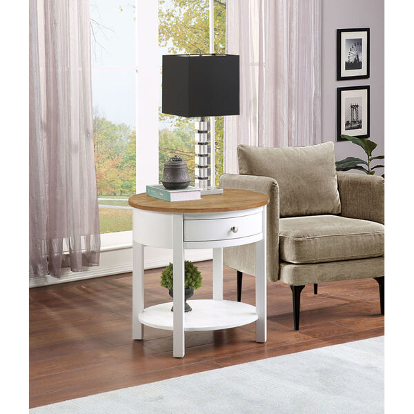 Classic Accents Driftwood White Cypress End Table, image 2