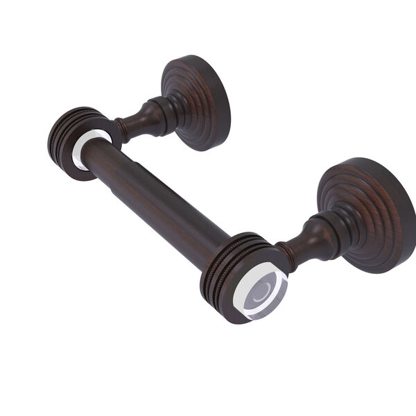 Pacific Grove Venetian Bronze Two-Inch Two Post Toilet Paper Holder with Dotted Accents, image 1