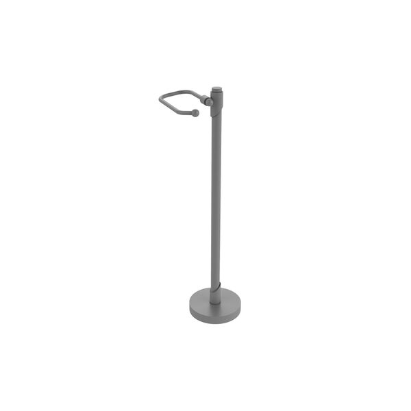 Tribecca Matte Gray Six-Inch Free Standing Toilet Tissue Stand, image 1