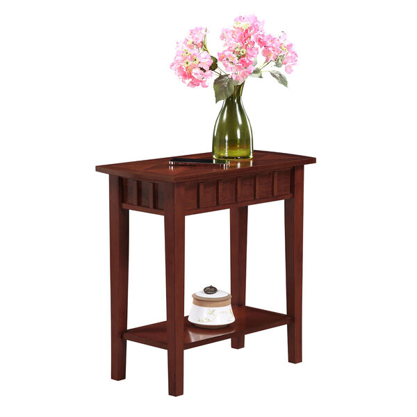 Dennis Mahogany End Table with Shelf, image 3