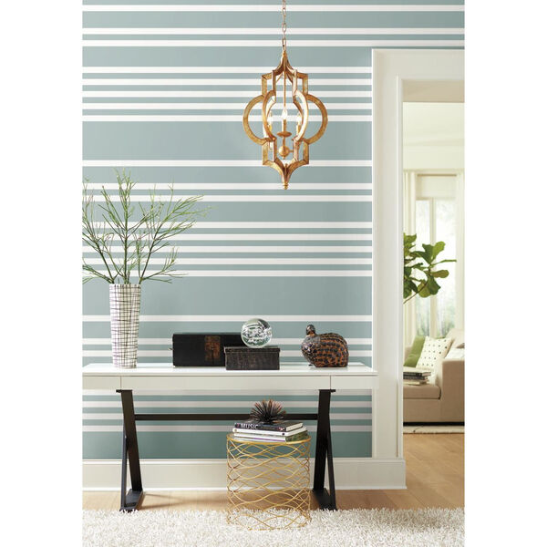Stripes Resource Library Light Blue Scholarship Stripe Wallpaper – SAMPLE SWATCH ONLY, image 2