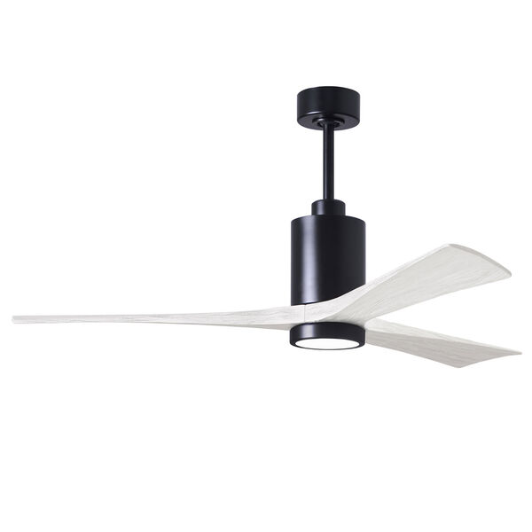 Patricia-3 Matte Black and Matte White 60-Inch Ceiling Fan with LED Light Kit, image 3