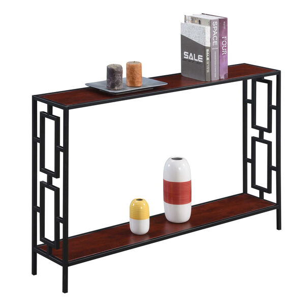 Town Square Cherry and Black Console Table, image 2