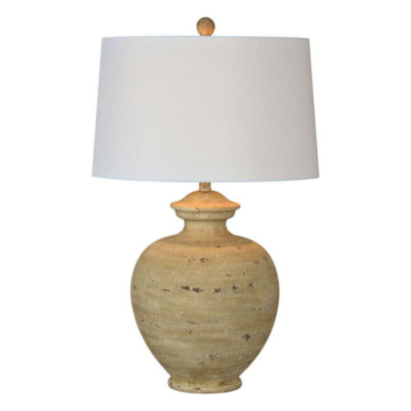 Charlotte Natural and White One-Light Table Lamp, image 1