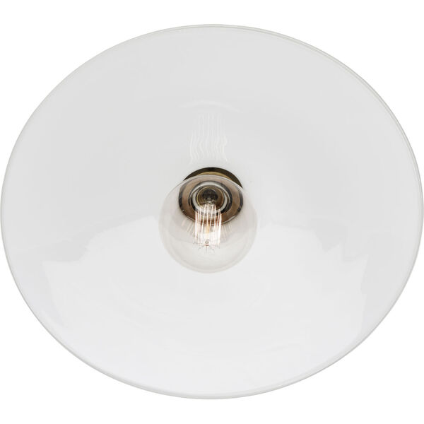 Rico Espinet Arial Warm Brass One-Light Flushmount With White Glass, image 3
