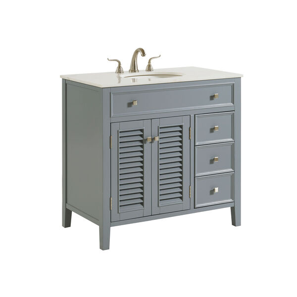 Cape Cod Gray 36-Inch Vanity Sink Set, image 2