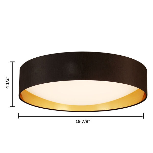 Orme Black and Gold LED 20-Inch Flush Mount, image 3