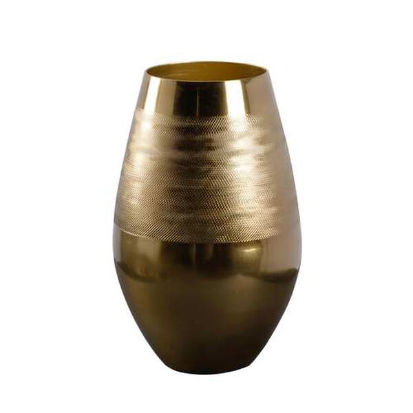 Ward Polished Brass Wide Vase, image 1