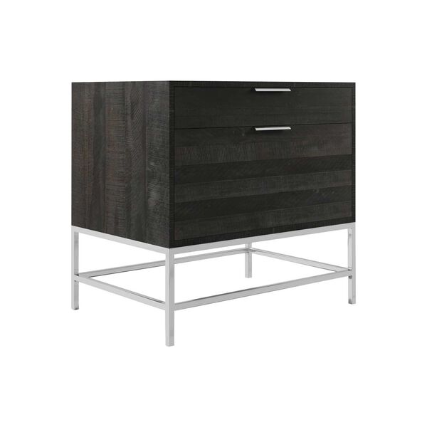 Coleman Cinder and Polished Stainless Steel File Cabinet, image 2