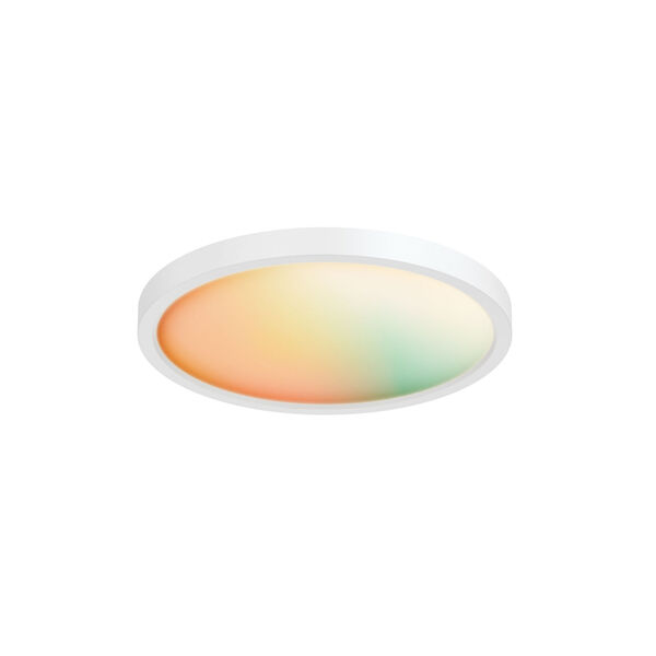White RGB LED Flush Mount, image 1