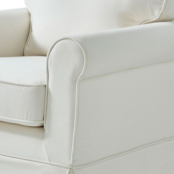 Gwyneth White Swivel Arm Chair, image 5