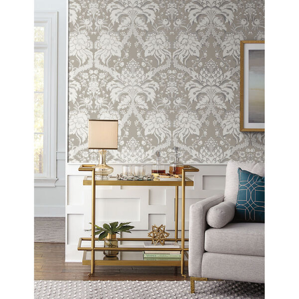 Damask Resource Library Beige 27 In. x 27 Ft. French Artichoke Wallpaper, image 2