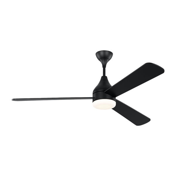 Streaming Smart Midnight Black 60-Inch Indoor/Outdoor Integrated LED Ceiling Fan with Remote Control and Reversible Motor, image 5