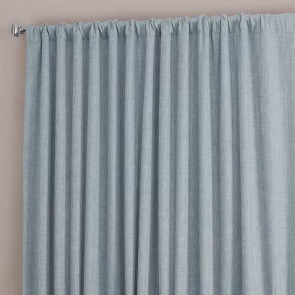 Heather Grey Faux Linen Extra Wide Blackout Single Panel Curtain 100 x 120, image 4