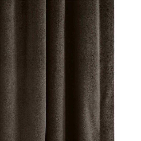 Signature Java Blackout Velvet Pole Pocket Single Panel Curtain 50 x 108, image 8