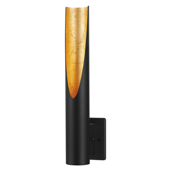 Barbotto Matte Black and Gold One-Light Wall Sconce, image 1