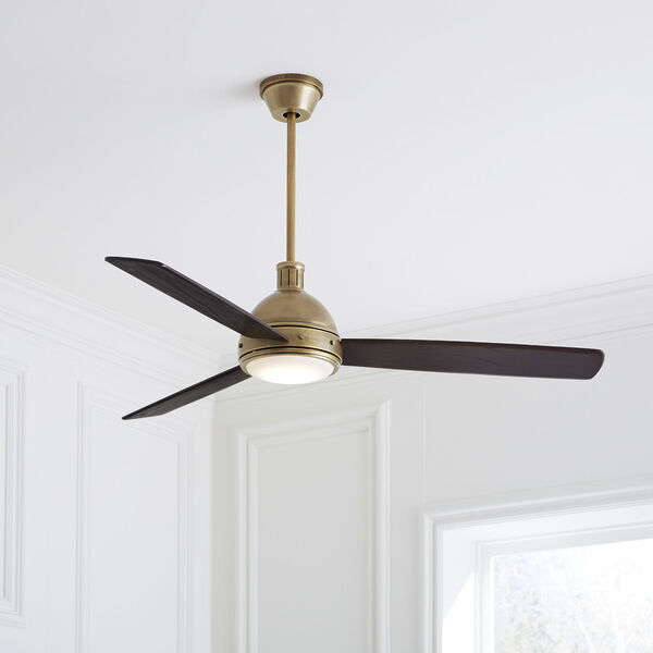 Hicks Hand-Rubbed Antique Brass 60-Inch LED Ceiling Fan, image 3