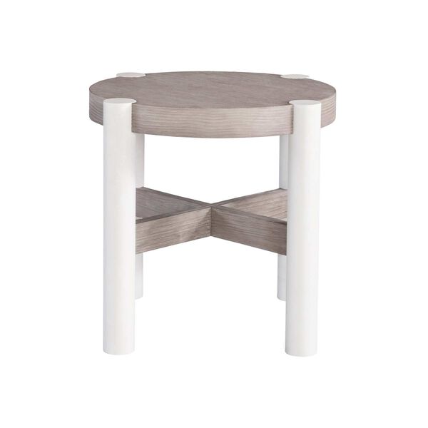 Trianon Natural and White Side Table, image 1