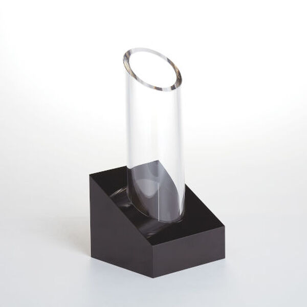 Black Base with Polished Glass Rasputin Vase, image 1