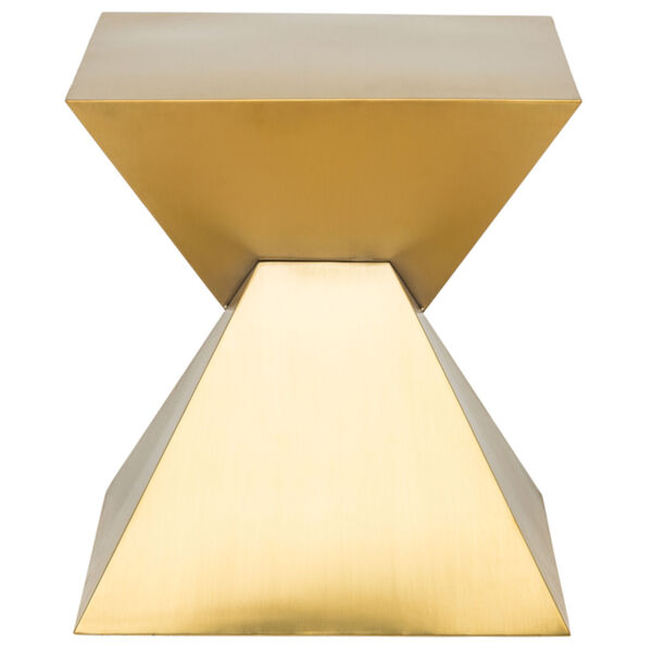 Giza Brushed Gold Side Table, image 2