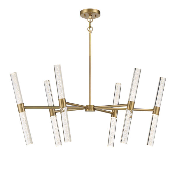 Arlon Warm Brass 12-Light Integrated LED Chandelier, image 1
