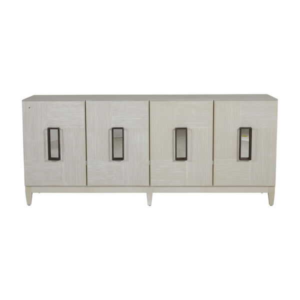 Tilden Cerused White and Antique Bronze Cabinet, image 2